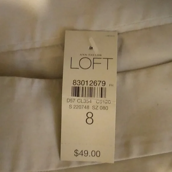 LOFT Off-White Midi Skirt - Picture 6 of 6